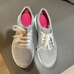 Crocs size 9 gray shoes